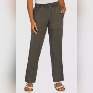 SOLD GAP Pull On Soft Light Straight Leg Pants Gray Silver Bells XXL NWT $80